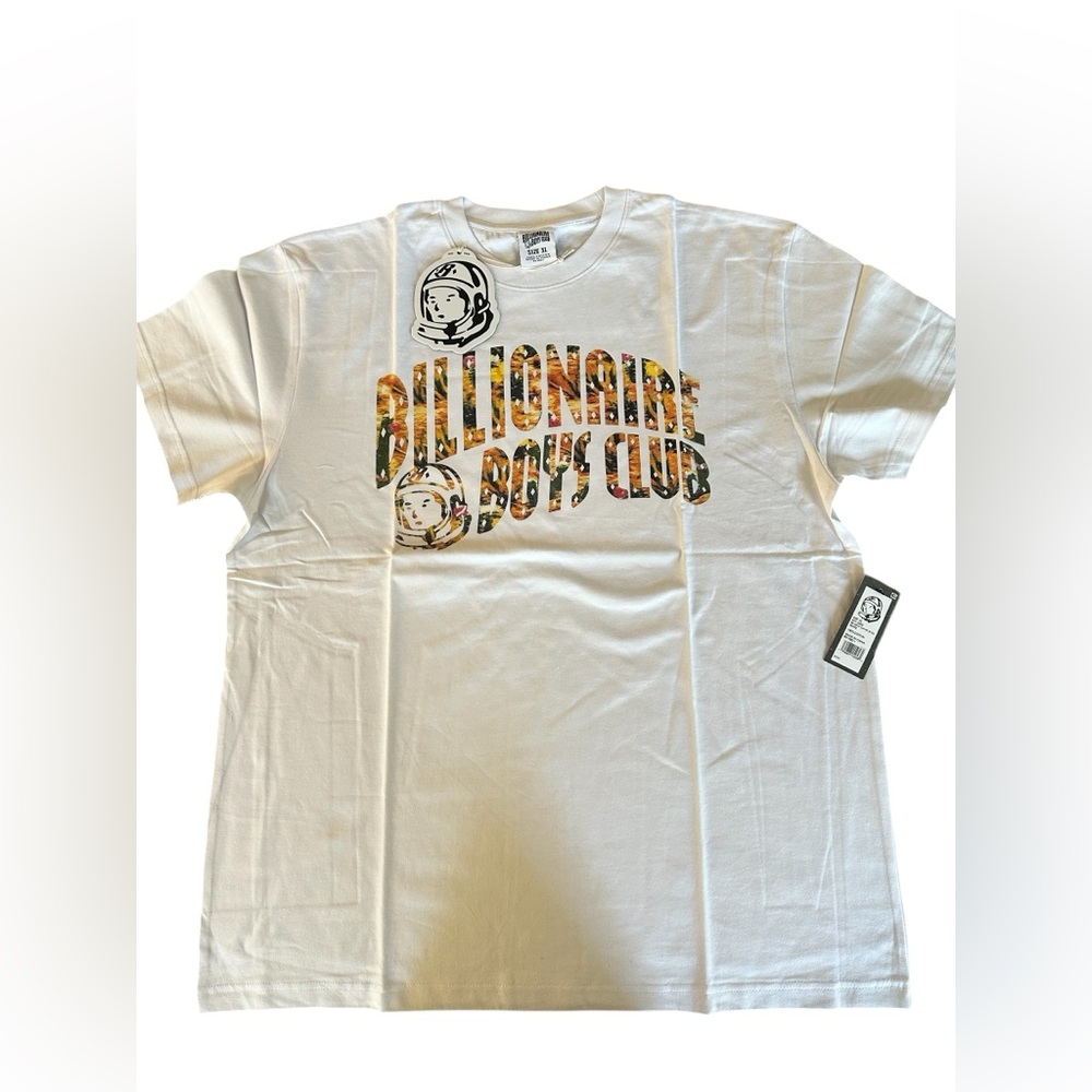 Billionaire Boys Club White Tee with Colorful Logo Solar Safari